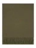 Eric Bompard monogram fringed scarf - Green