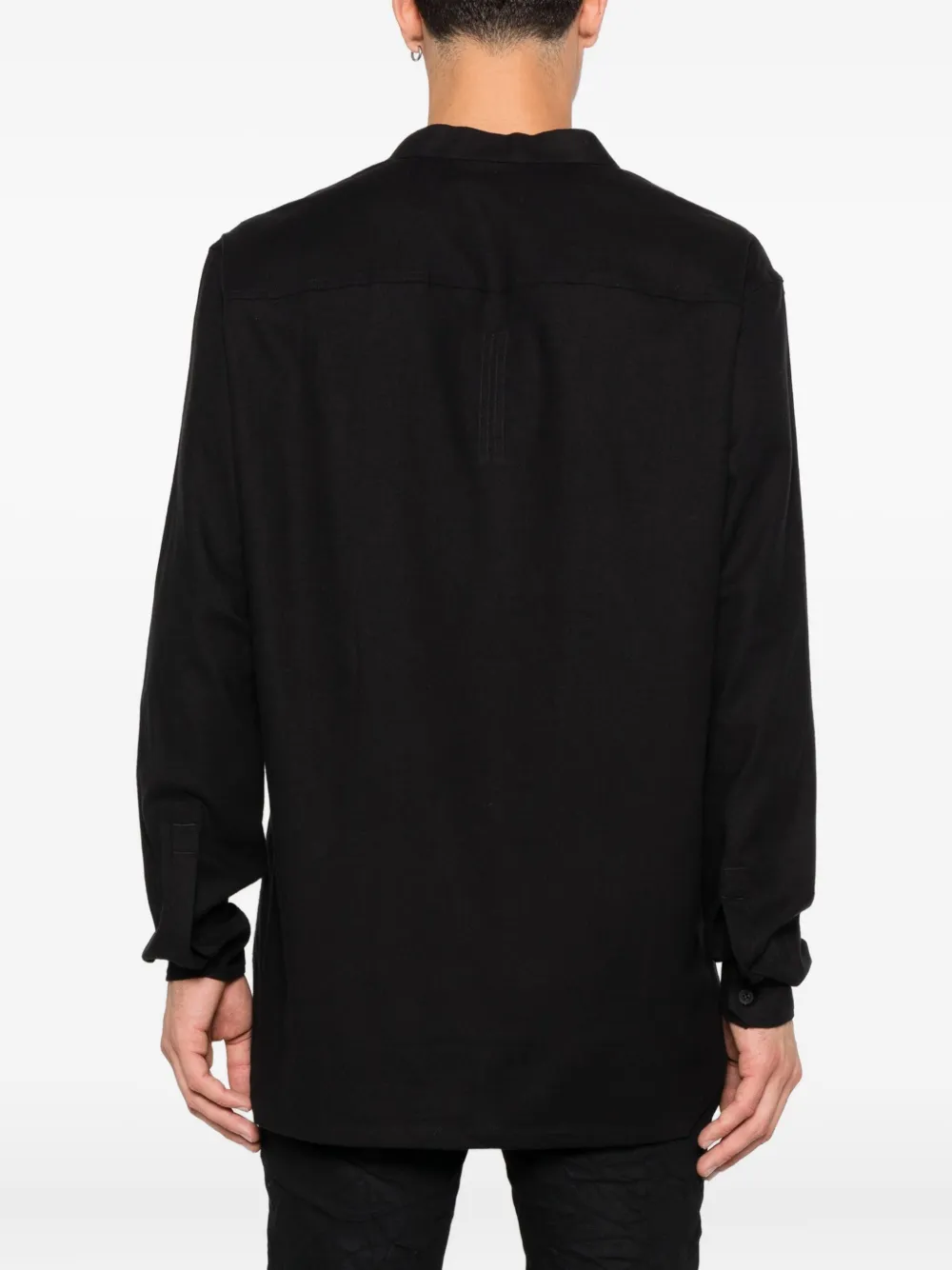 Rick Owens Overhemd met hoge hals Zwart
