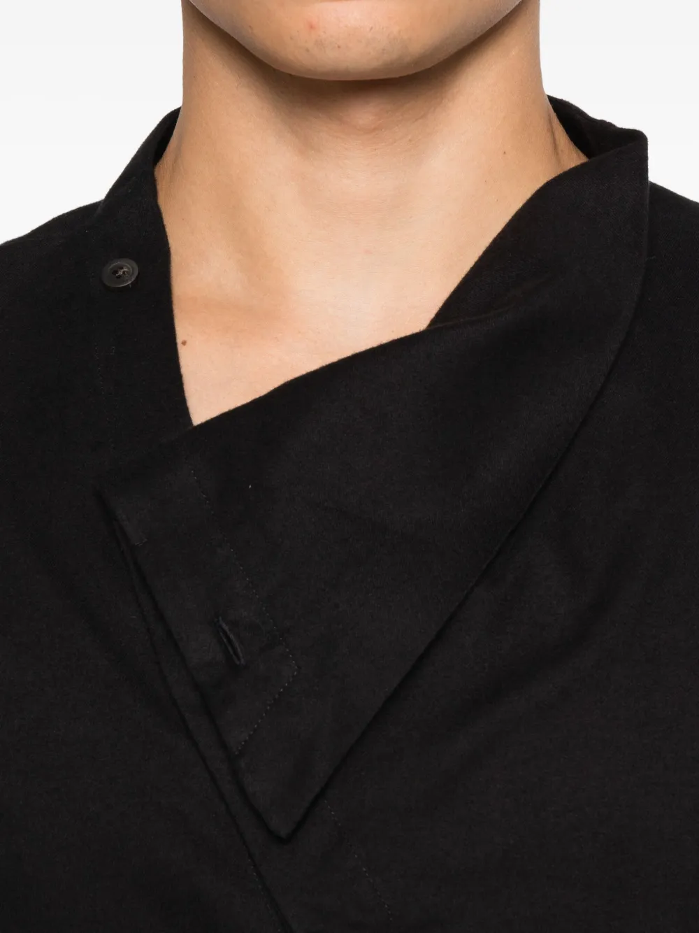 Rick Owens Overhemd met hoge hals Zwart