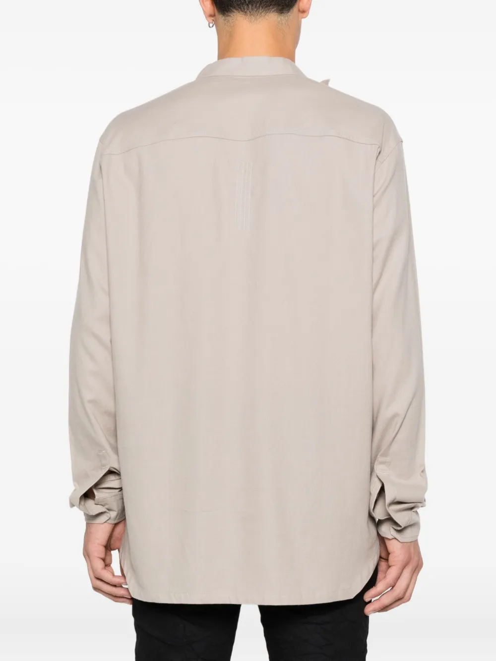 Rick Owens Overhemd met hoge hals Beige