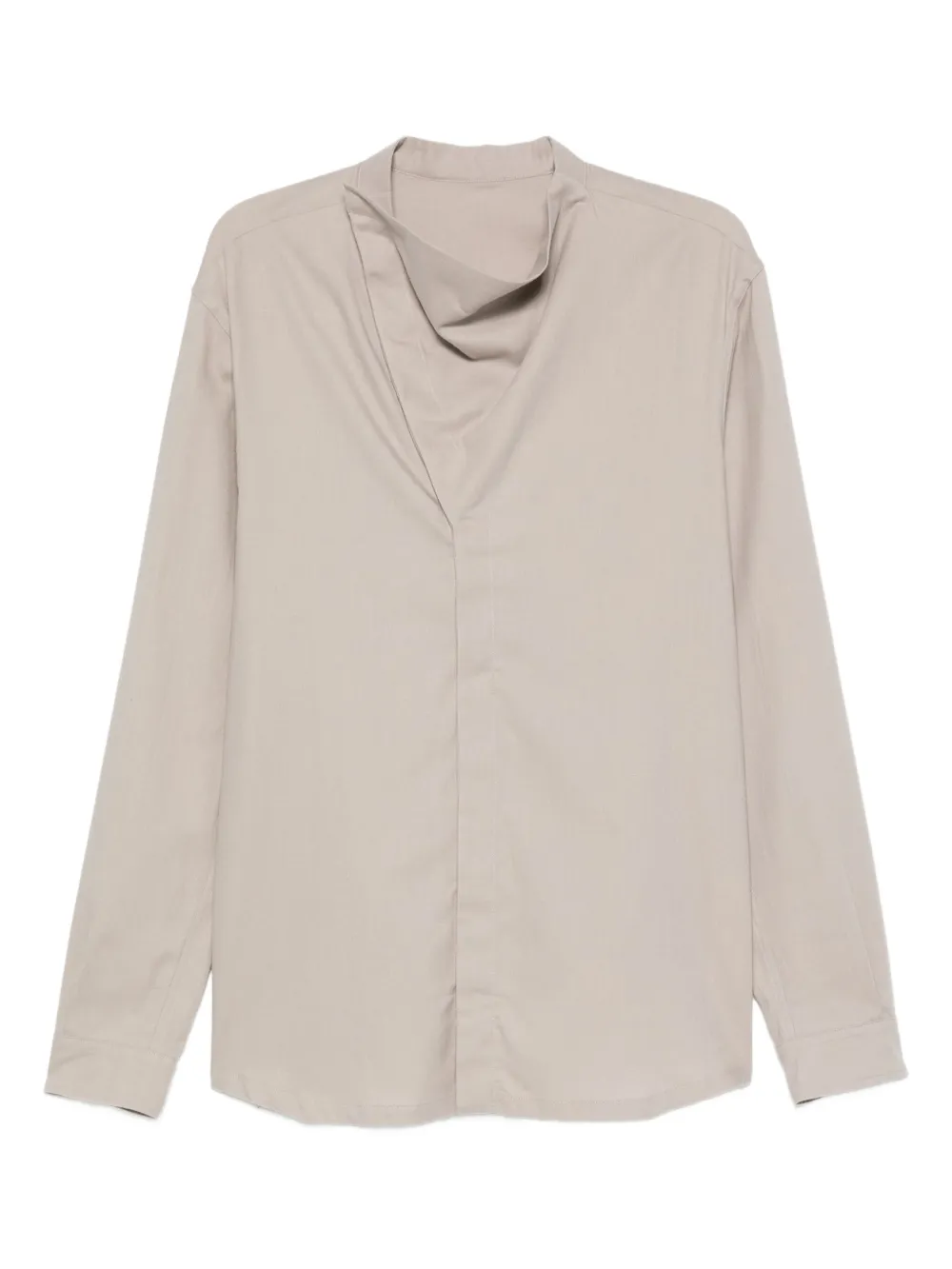 Rick Owens high-neck long-sleeve shirt Beige