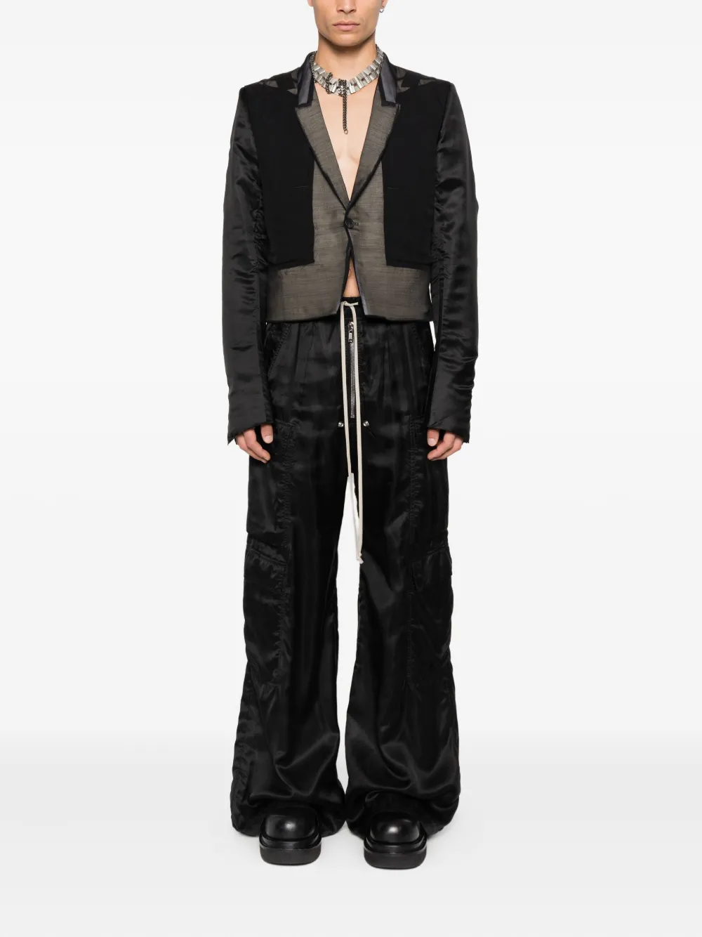 Rick Owens Jack met vlakken Zwart