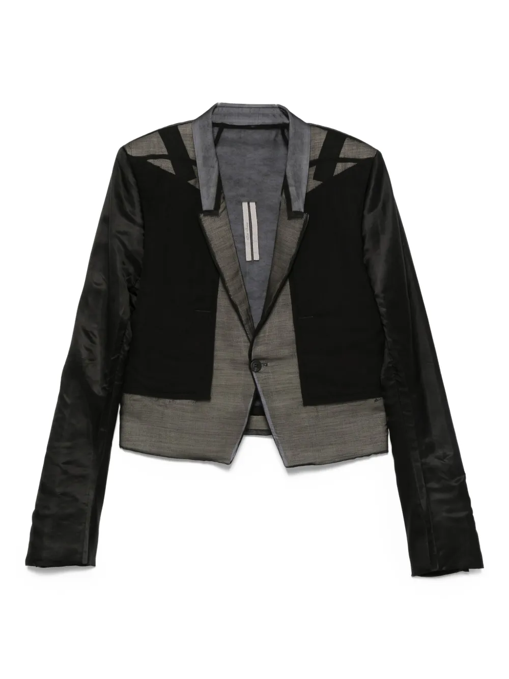 Rick Owens silk panelled jacket Zwart