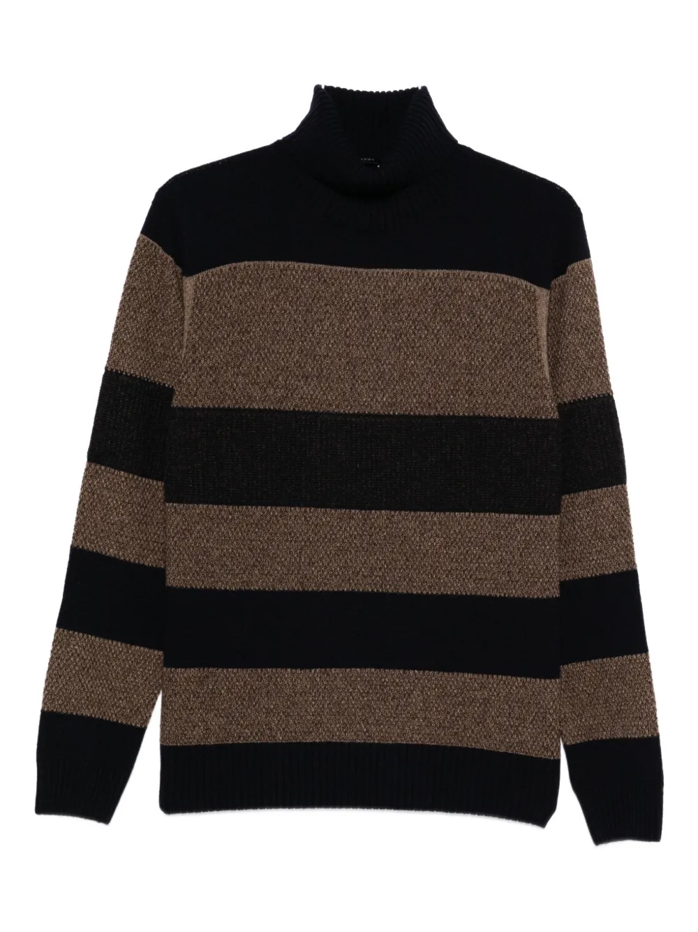Barba Napoli Turtleneck Striped Wool Sweater In Multi