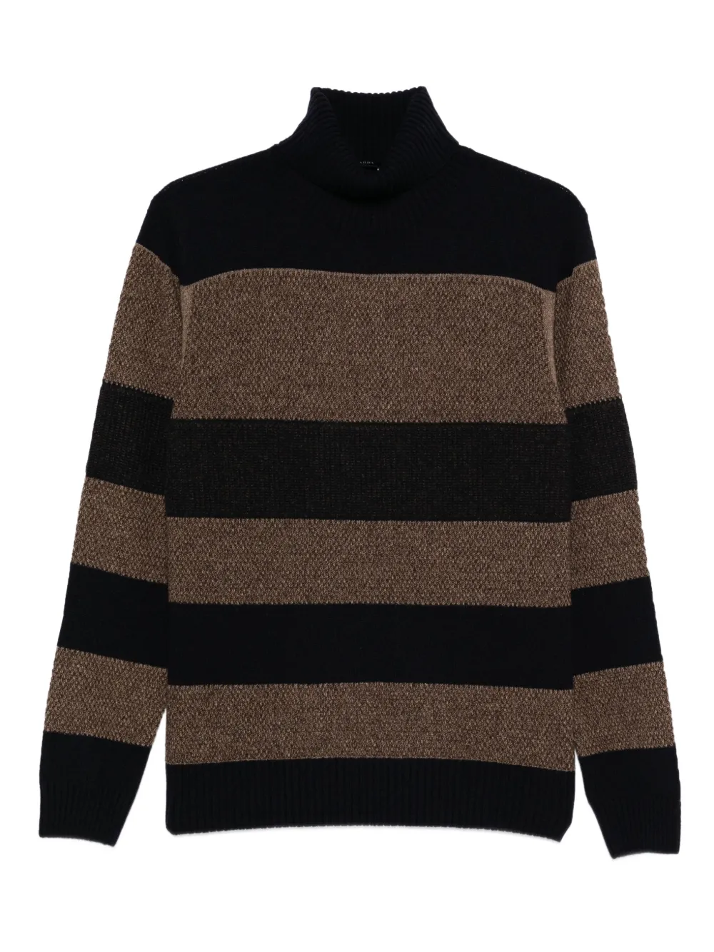 turtleneck striped wool sweater