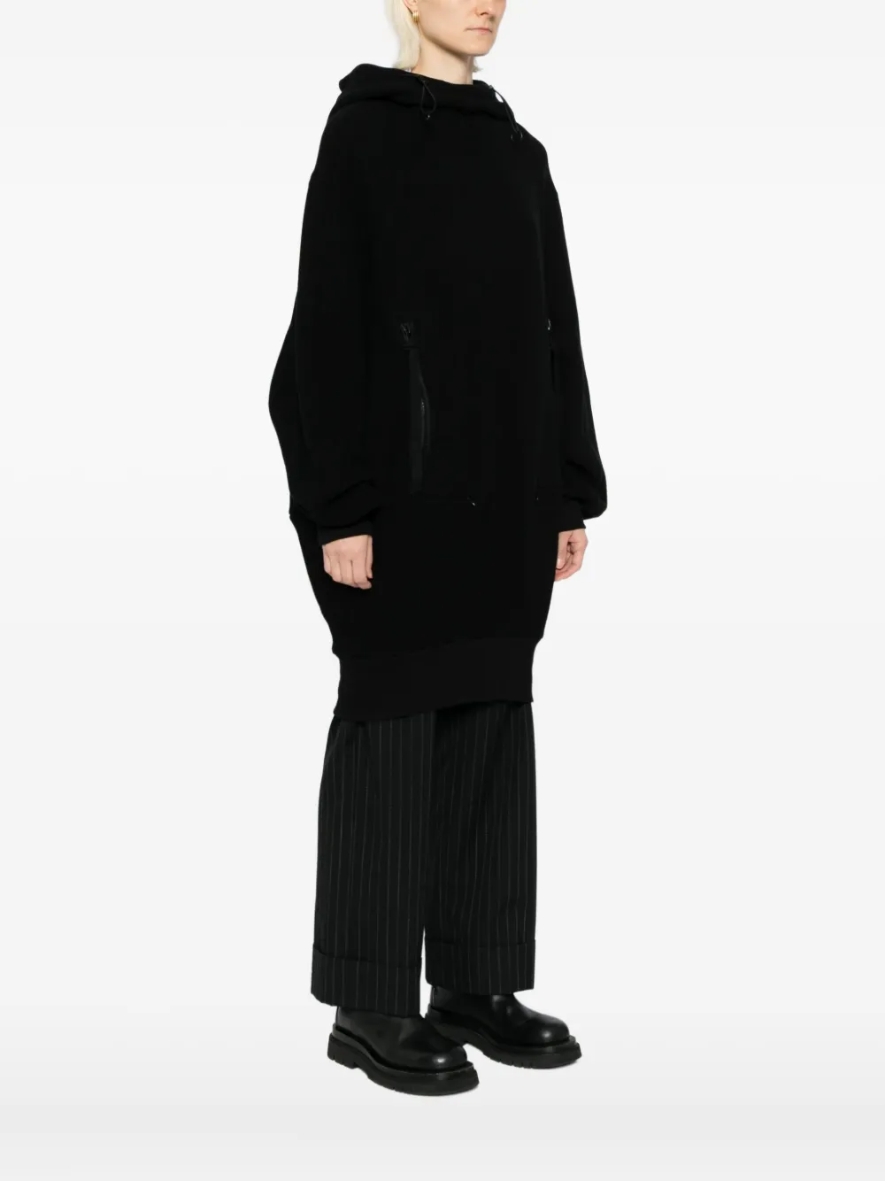 Yohji Yamamoto Badstof hoodie Zwart