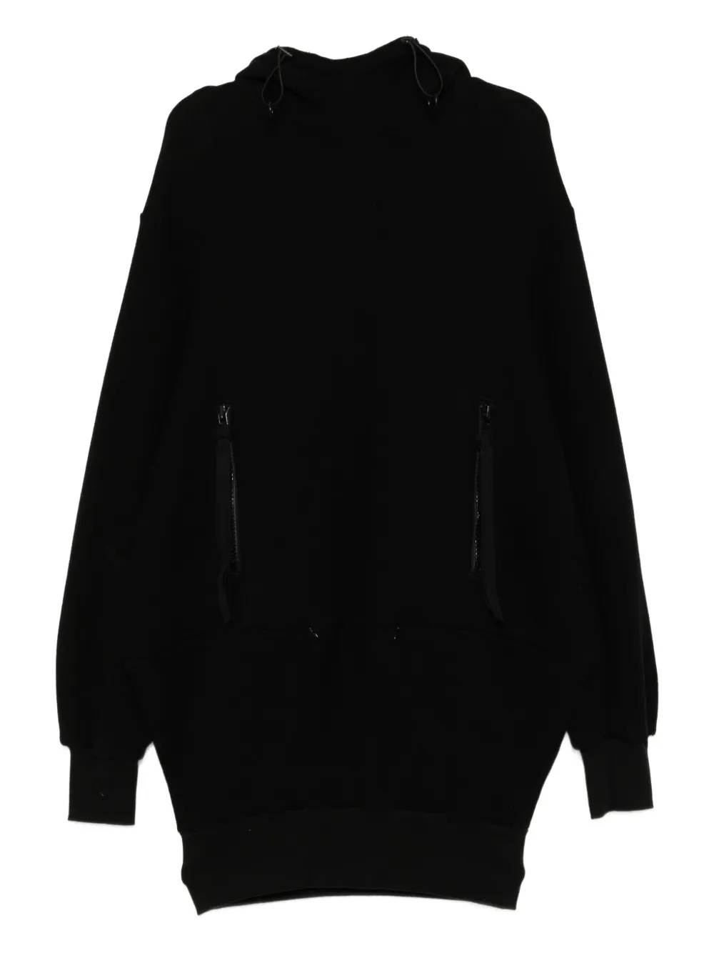 Yohji Yamamoto Brushed French Terry Hoodie In Black