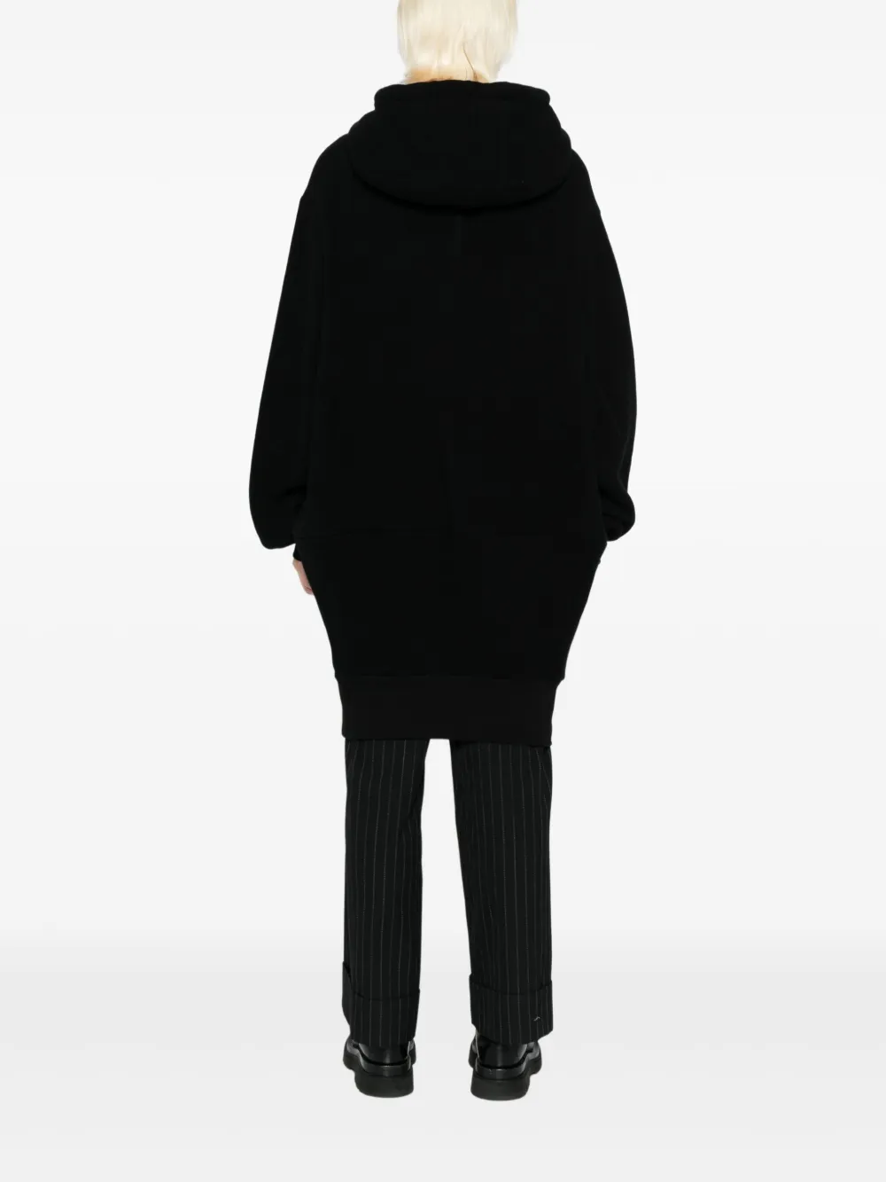 Yohji Yamamoto Badstof hoodie Zwart
