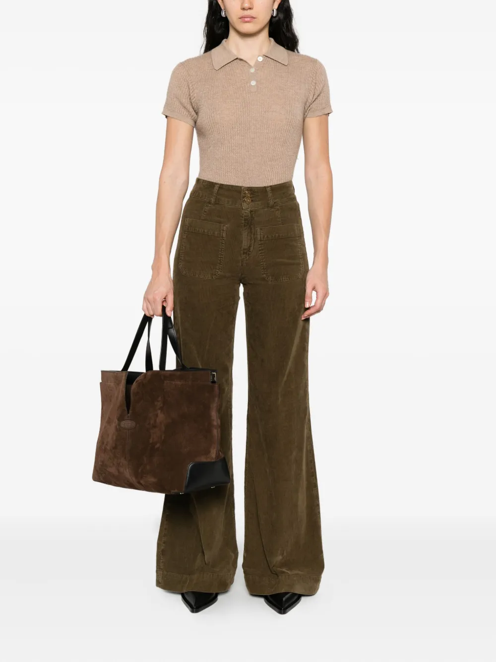 Seafarer corduroy pocket trousers - Groen