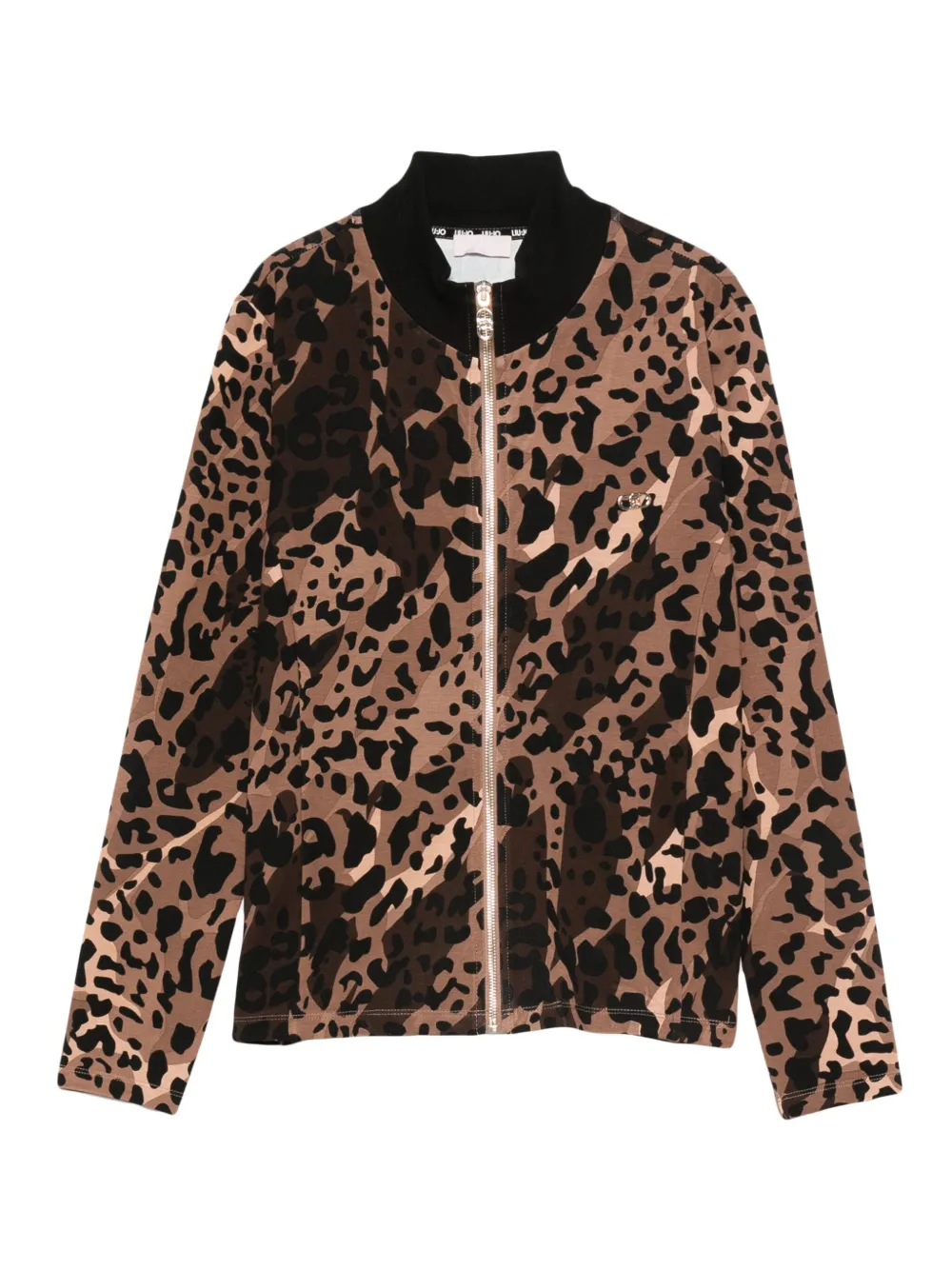 LIU JO Trui met luipaardprint en rits Bruin