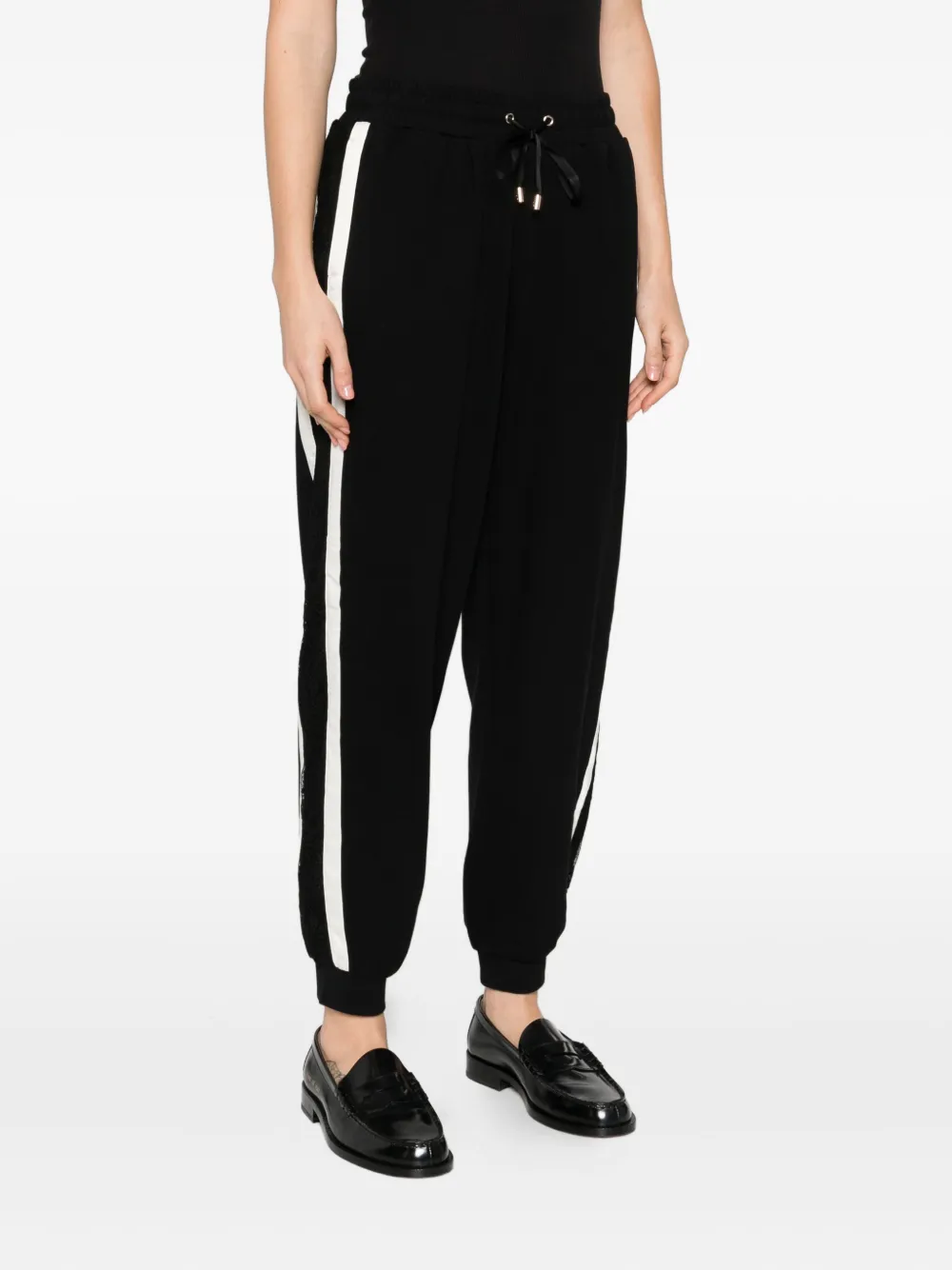 LIU JO Joggingbroek met zijstreep Zwart