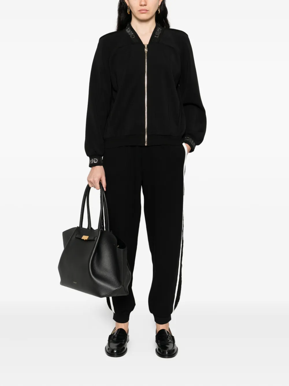 LIU JO Joggingbroek met zijstreep - Zwart