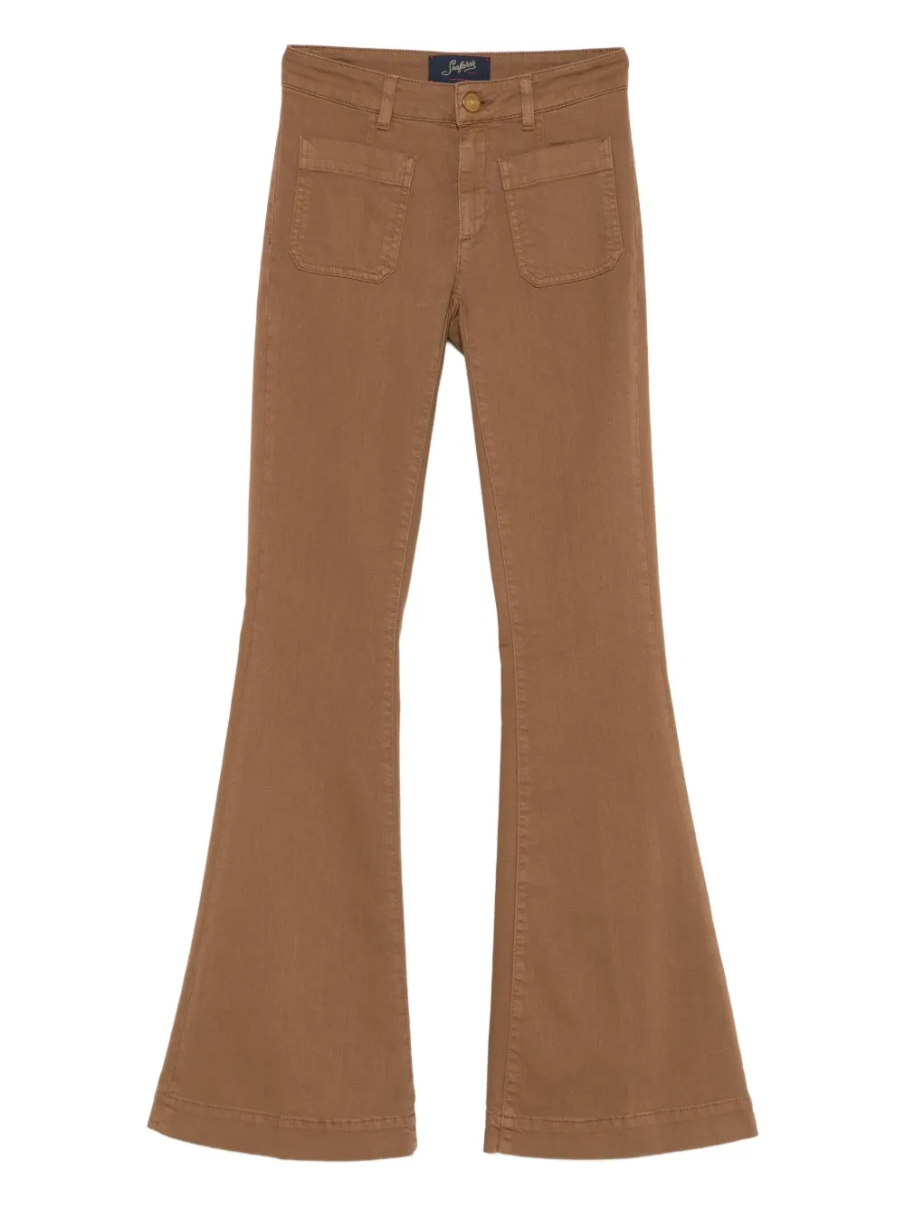pocketed flared trousers