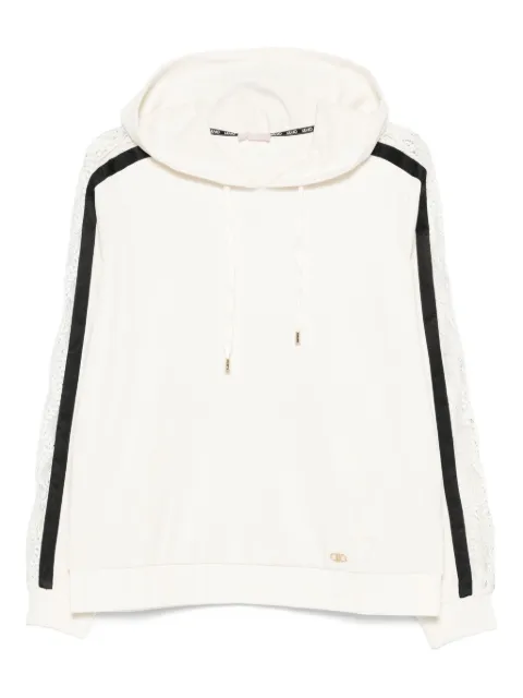 LIU JO lace-insert hoodie