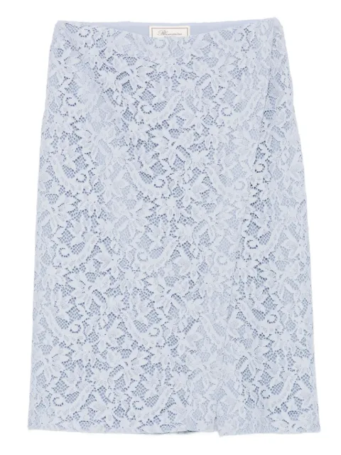 Blumarine jupe mi-longue à fleurs en dentelle