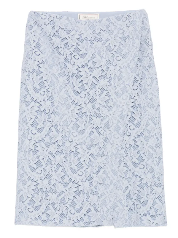 Blumarine レース フローラル スカート | ブルー | FARFETCH JP