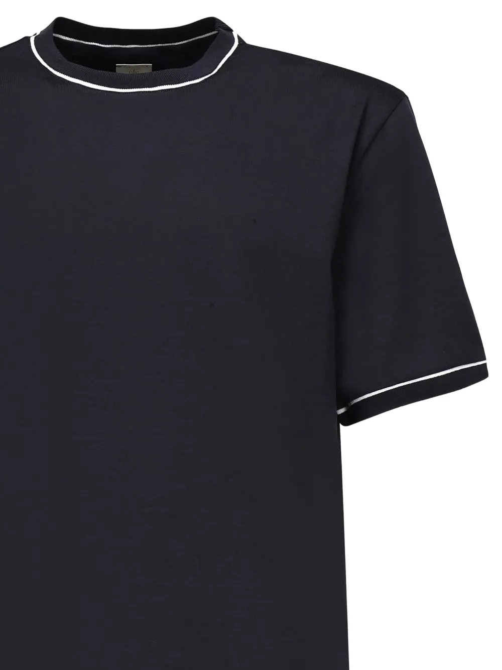 Eleventy contrast-trimmed T-shirt - Blauw