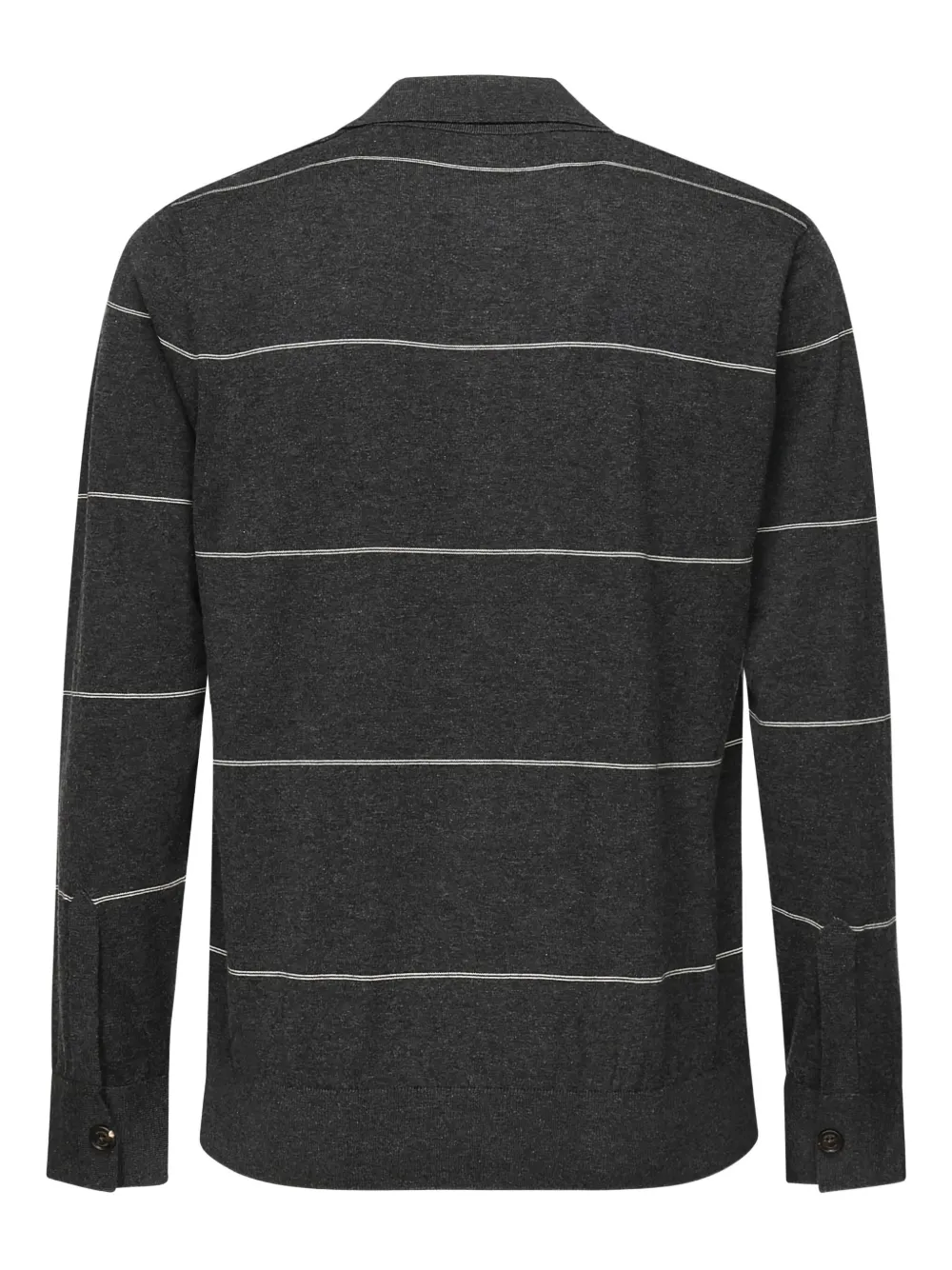 Eleventy Gestreept poloshirt - Grijs