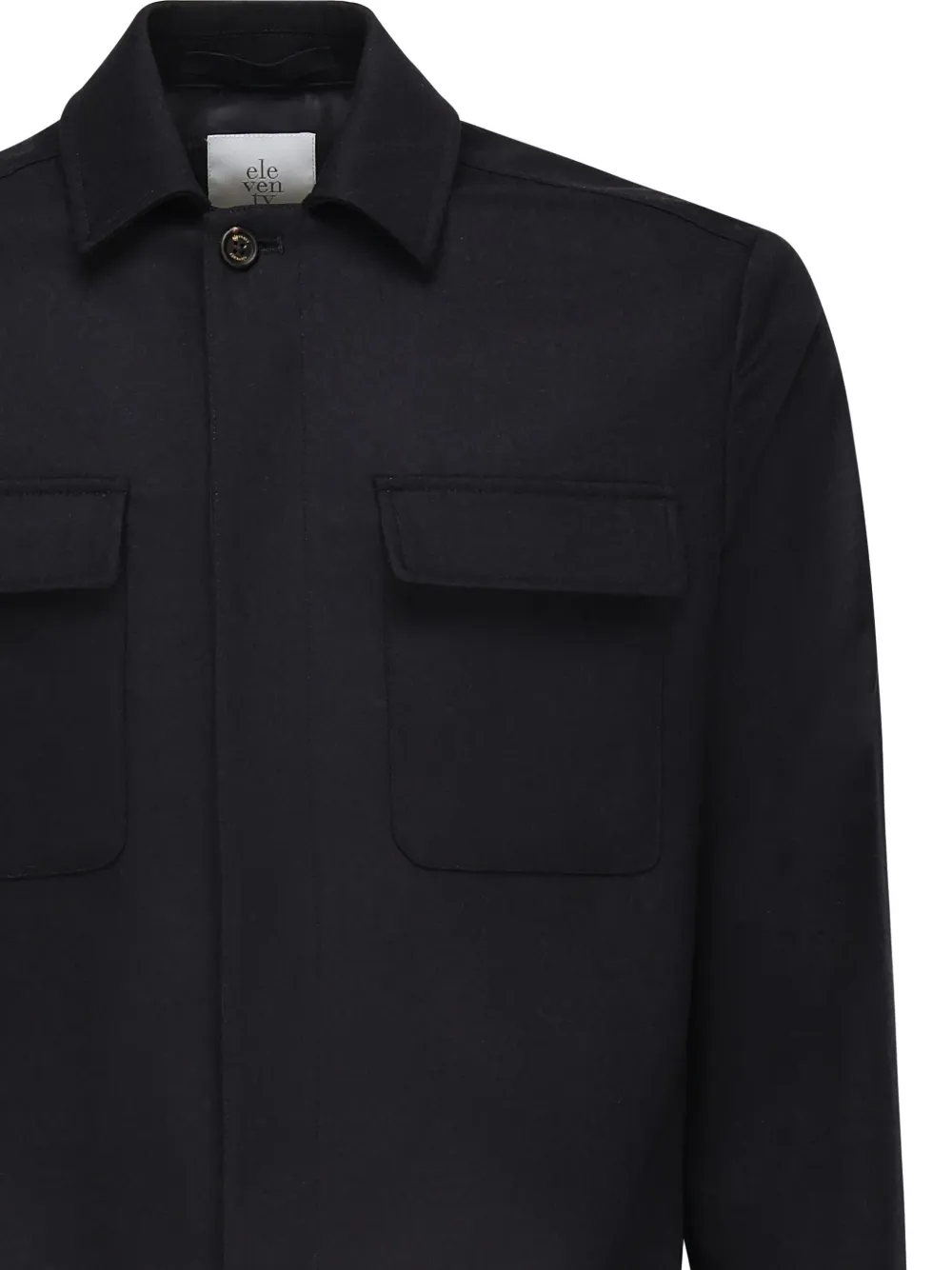 Eleventy Katoenen shirtjack met dubbele zak Blauw