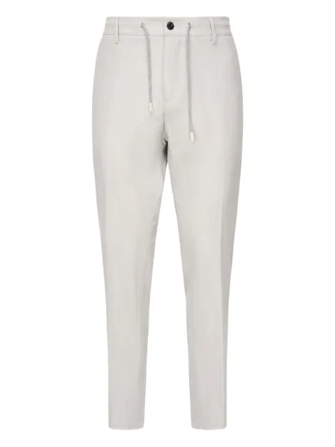 Eleventy drawstring-waist tapered trousers