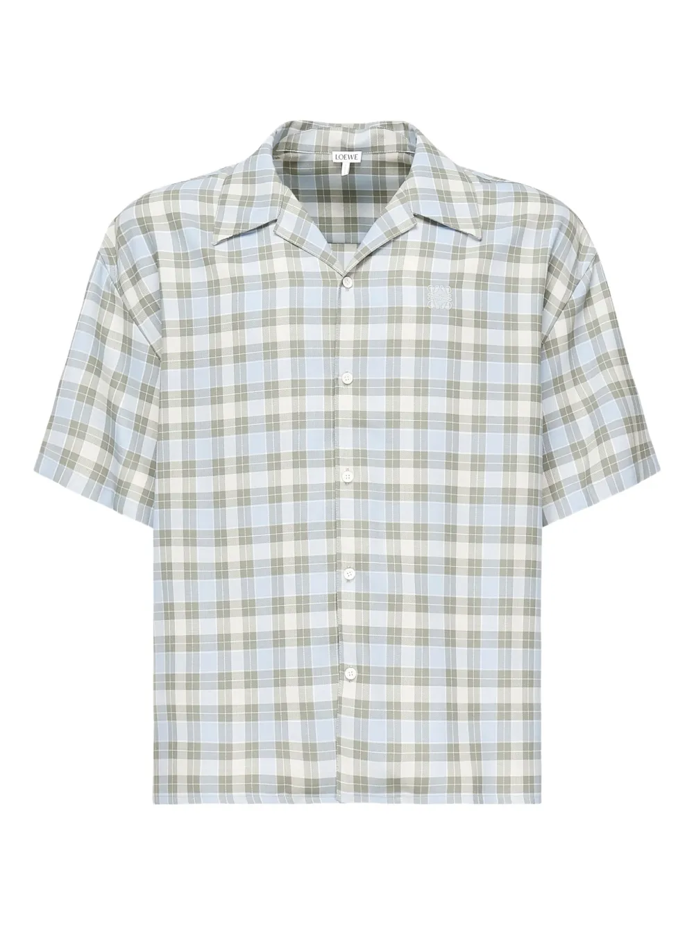 checked short-sleeve shirt