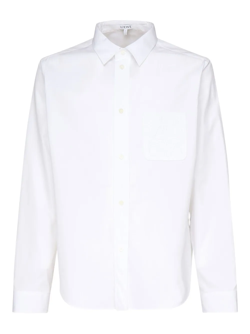 embroidered-pocket long-sleeves shirt
