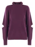 Federica Tosi cut-out turtleneck sweater - Purple