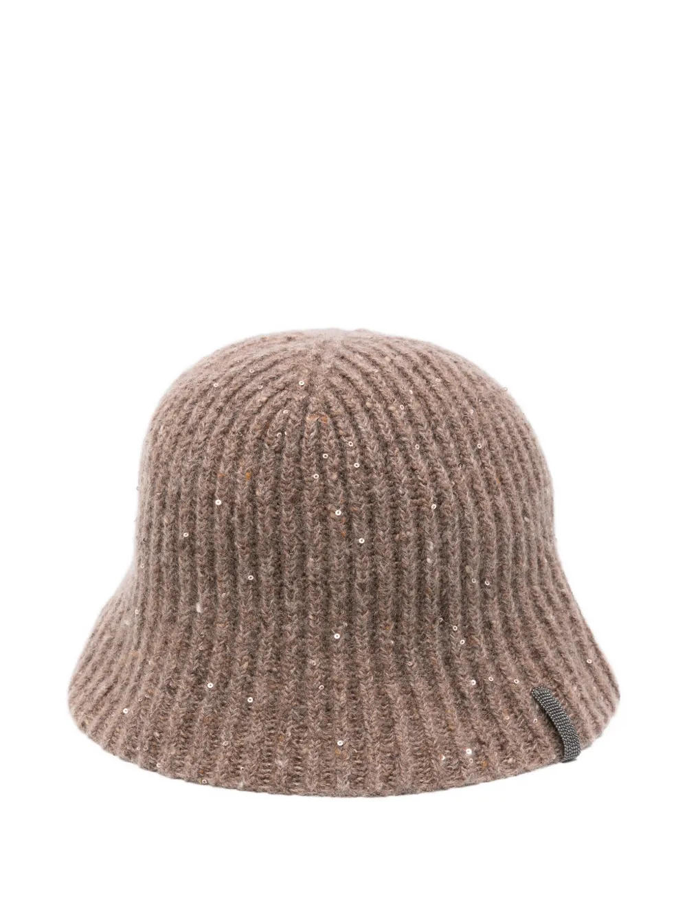 Brunello Cucinelli ribbed sequin-embellished bucket hat Bruin