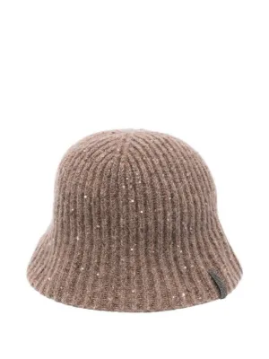 送料関税込♡BRUNELLO CUCINELLI バケットハット レディース 向け チョコレート モニーレ付き バケットハット
