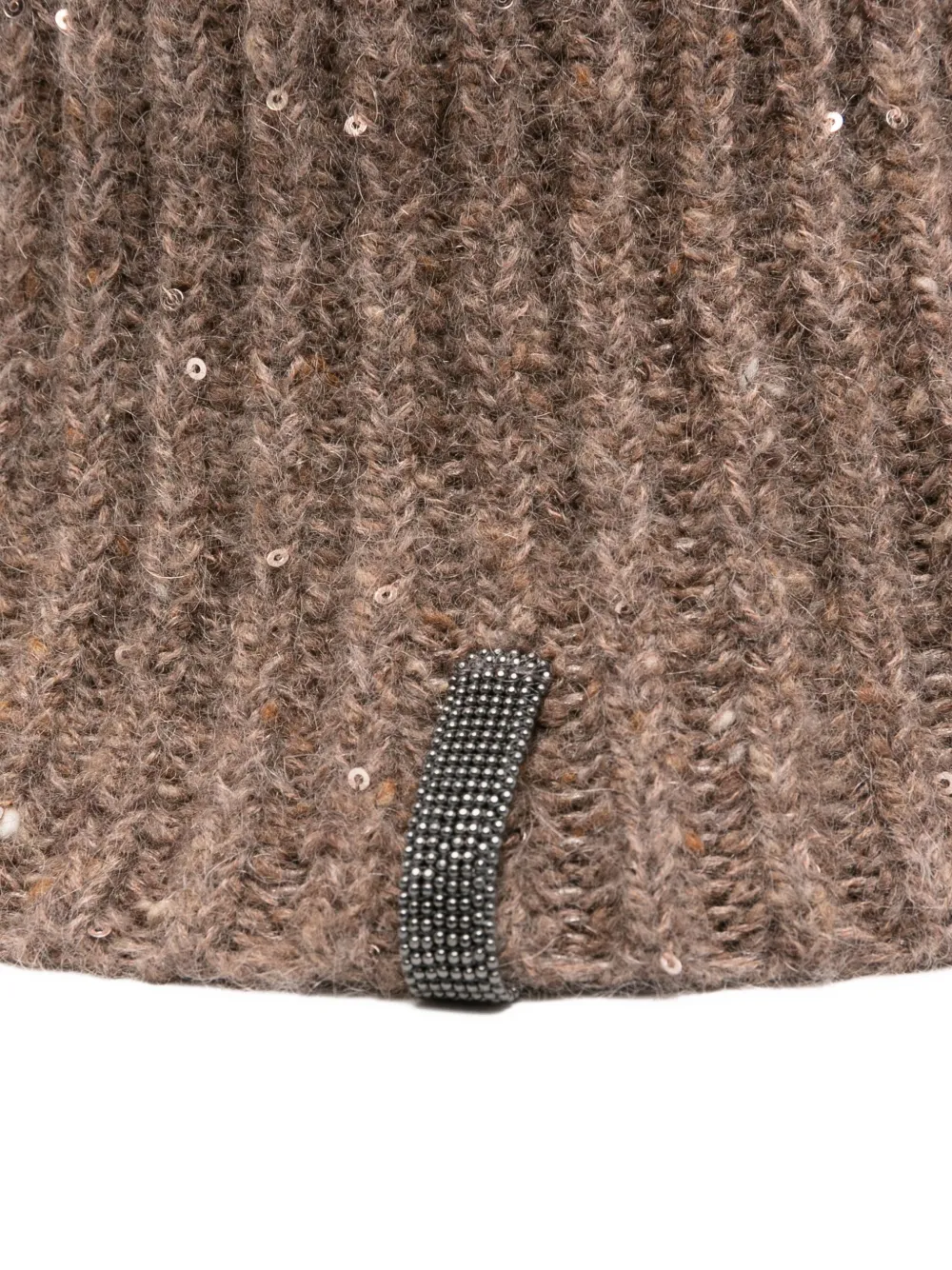 Brunello Cucinelli ribbed sequin-embellished bucket hat Bruin