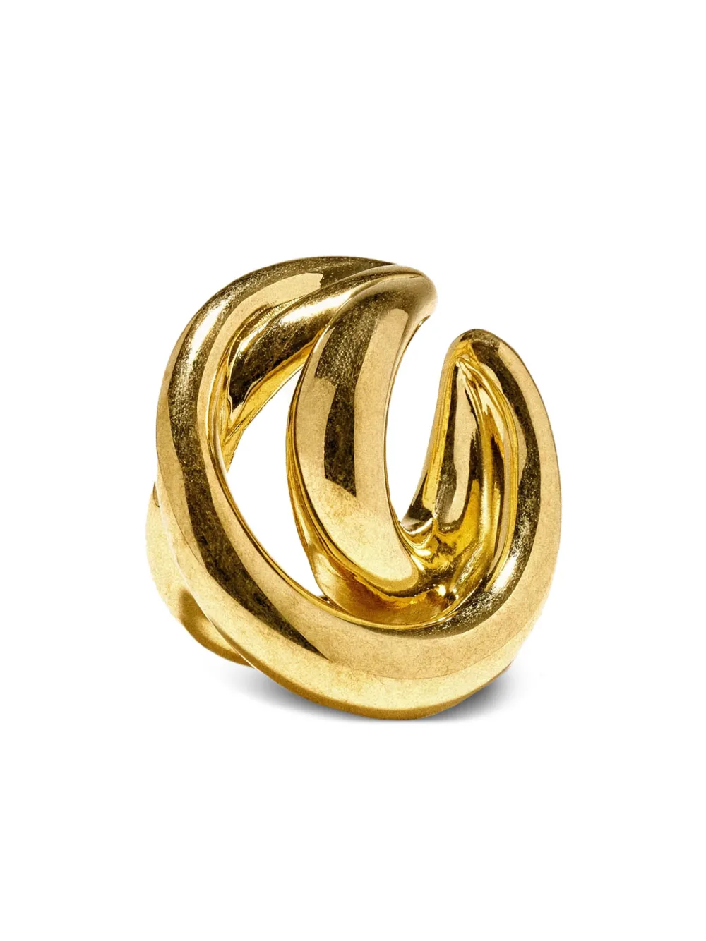 Triptych triple-ring ear cuff