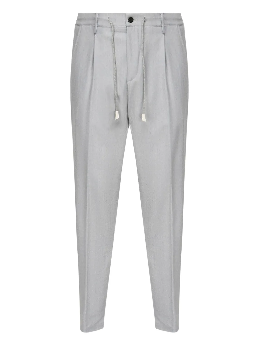 Eleventy pleated-front drawstring trousers Grijs