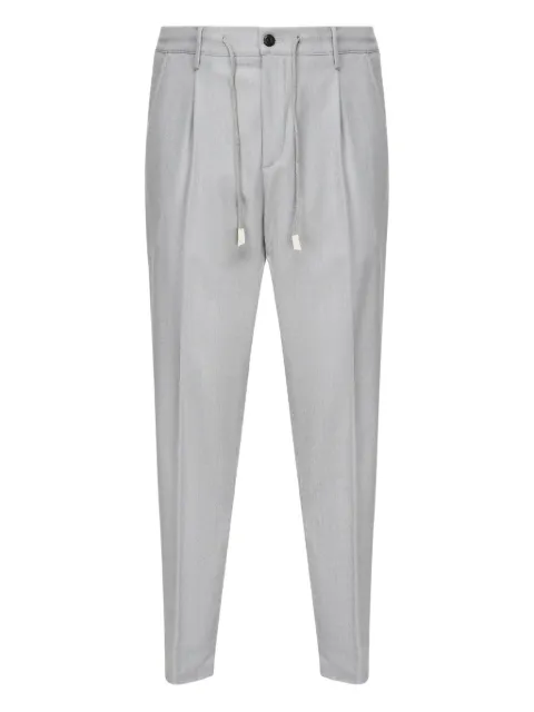 Eleventy pleated-front drawstring trousers