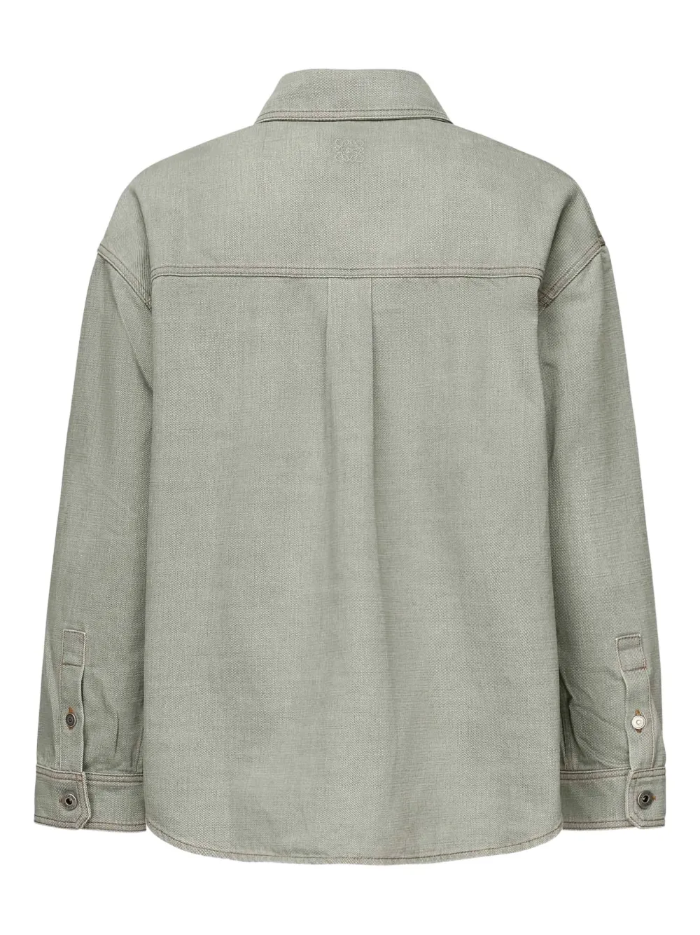 LOEWE button-fastening cotton shirt - Groen