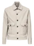 Eleventy button-fastening patch-pocket shirt - Neutrals