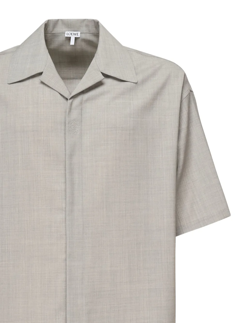 LOEWE revere-collar short-sleeve shirt - Grijs