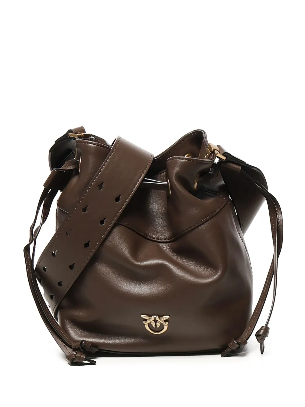 logo-plaque bucket bag