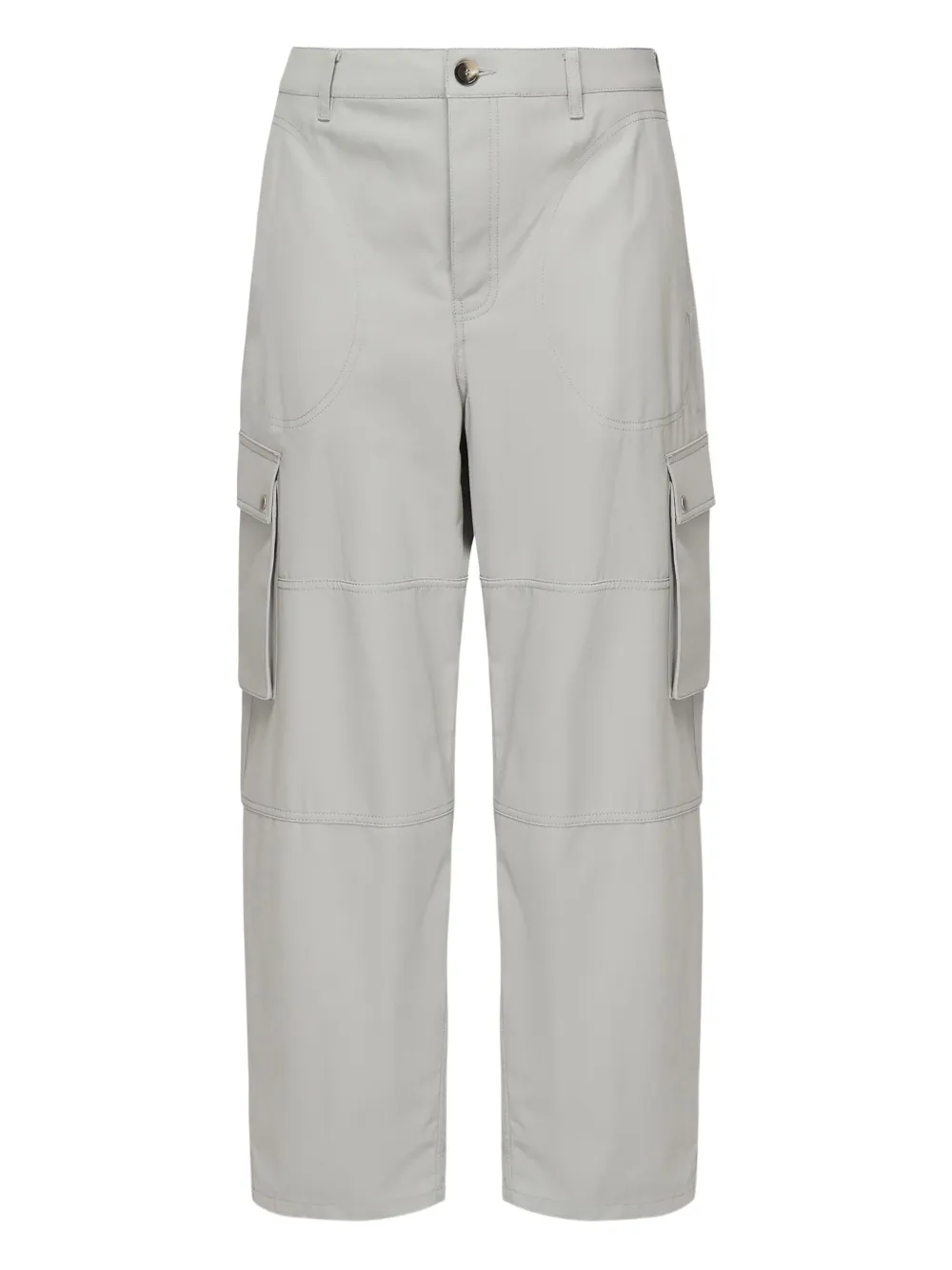 cargo-pockets straight-leg trousers