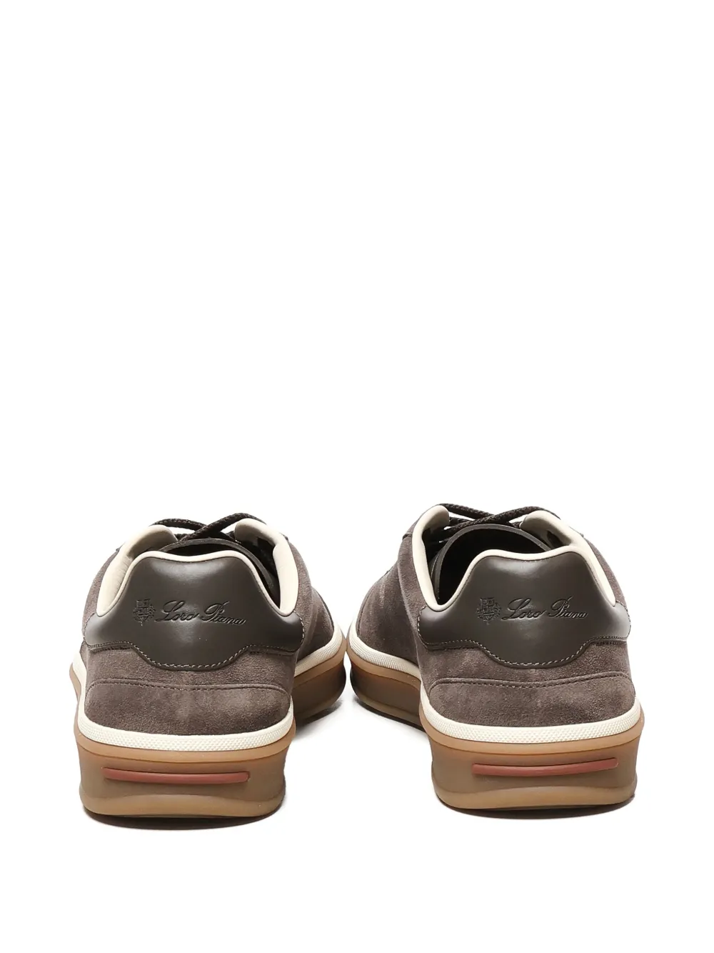 Loro Piana Tennis Walk suede-calf leather sneakers Brown