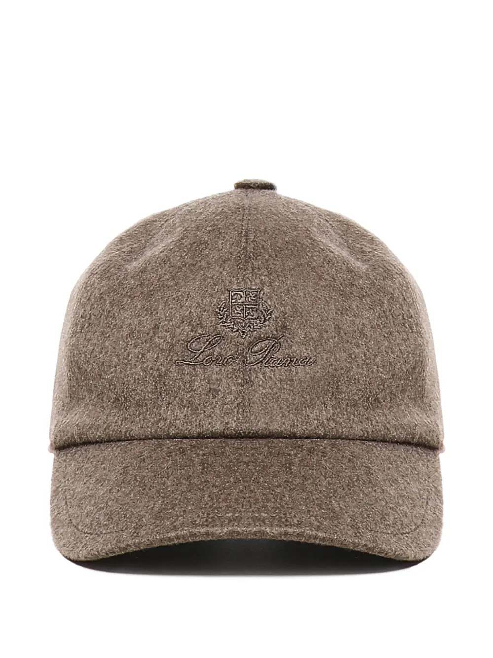 Loro Piana embroidered-logo cashmere cap Bruin