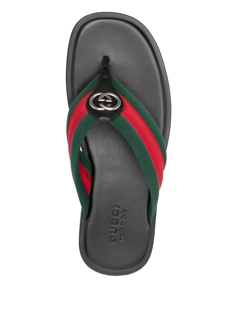 Gucci Sandalen met Web-streep Zwart