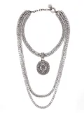 Ermanno Scervino crystal-embellished pendant necklace - Silver