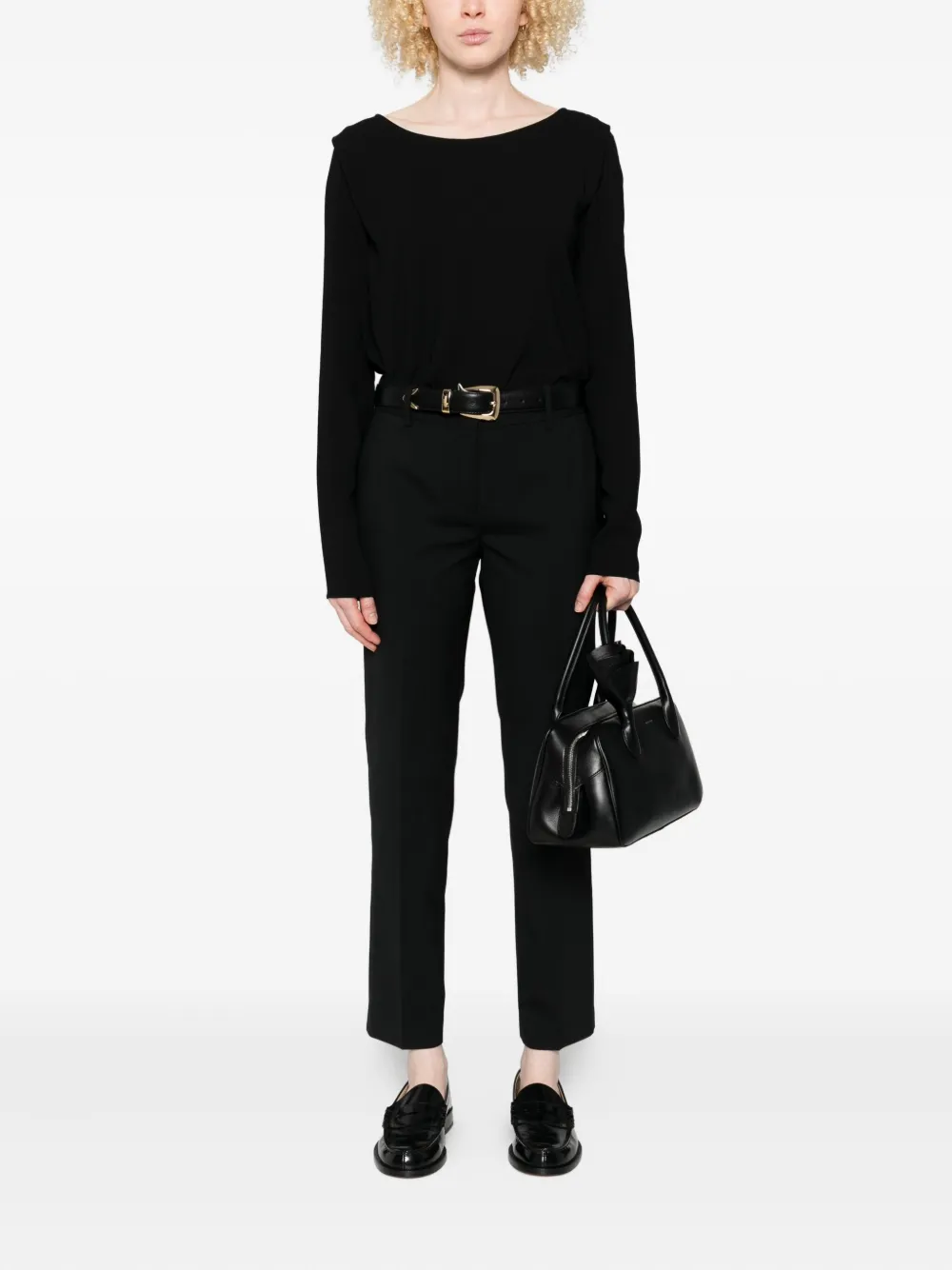 Ermanno Scervino boat-neck long-sleeve top - Zwart