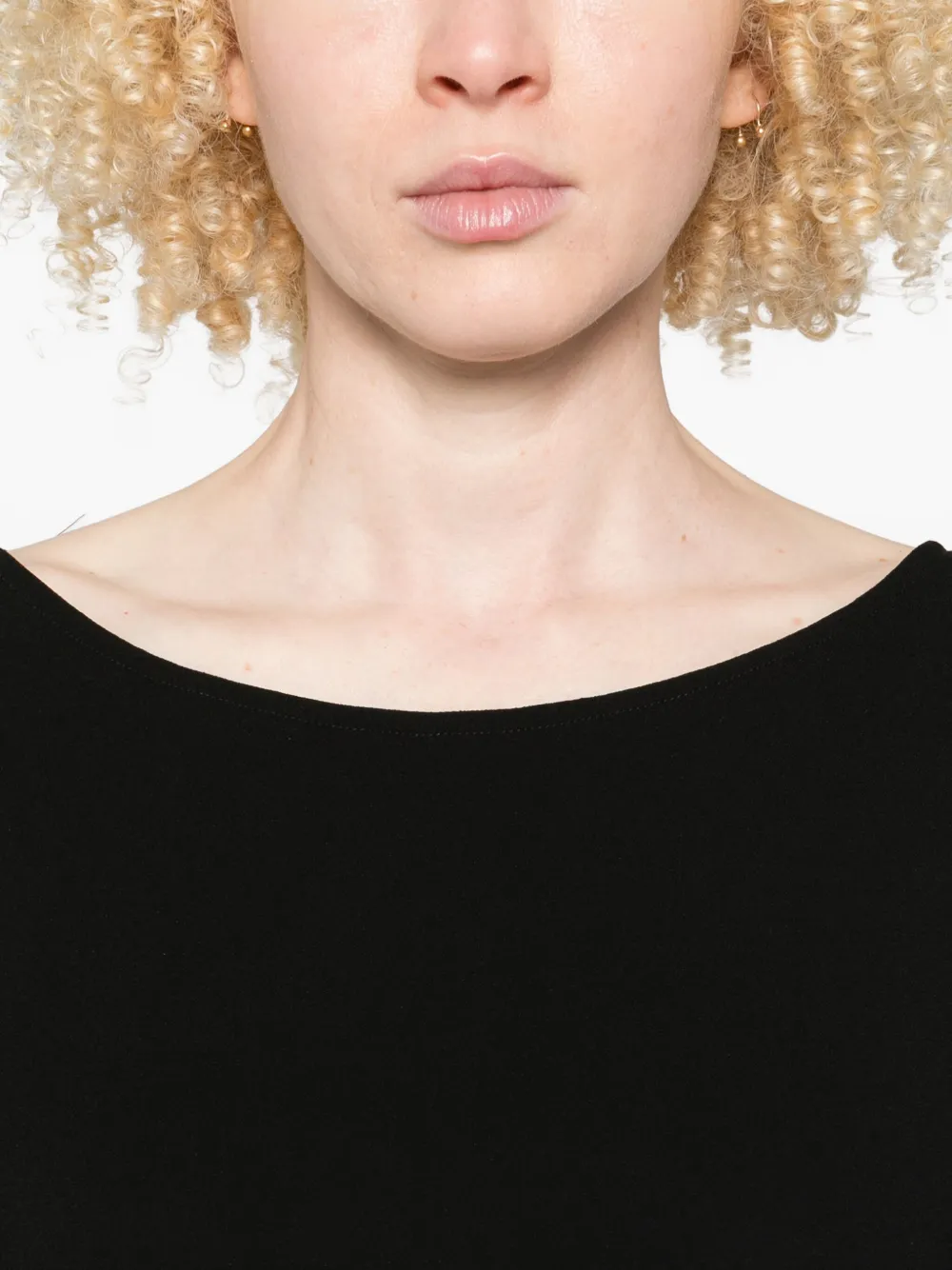Ermanno Scervino Top met boothals en lange mouwen Zwart