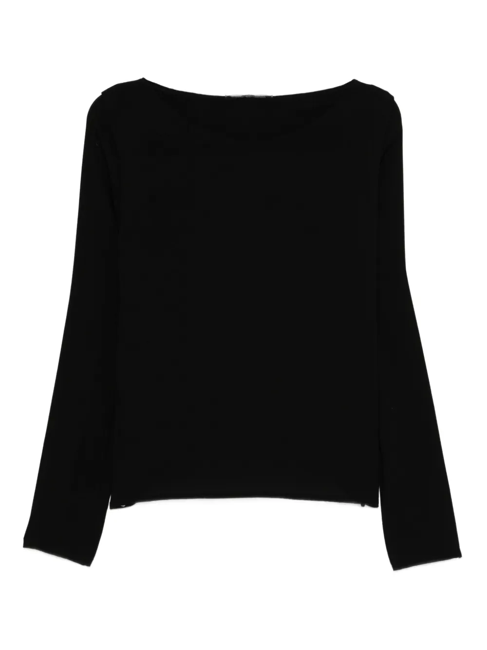 Ermanno Scervino Top met boothals en lange mouwen Zwart
