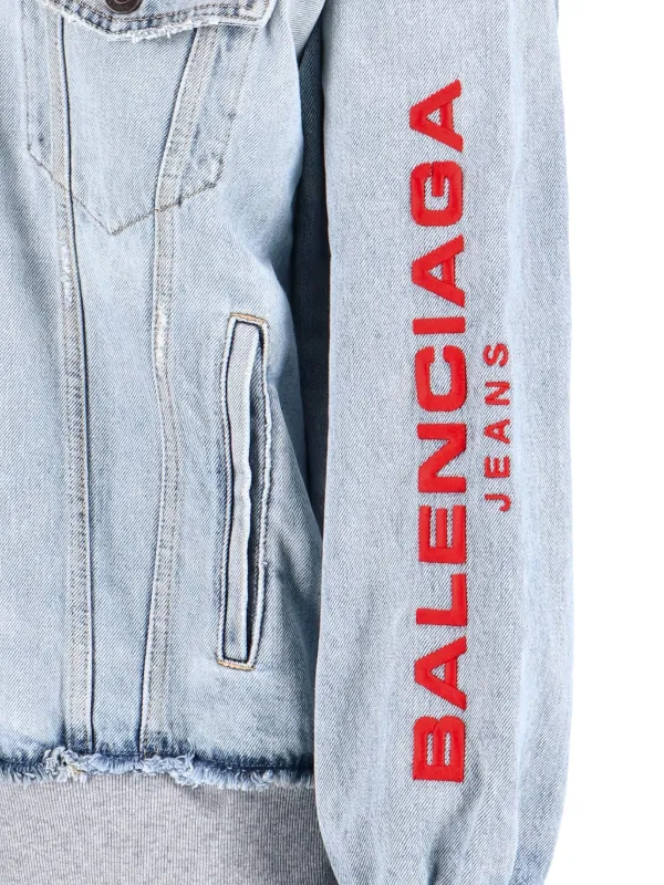Balenciaga フーデッド デニムジャケット | ブルー | FARFETCH JP