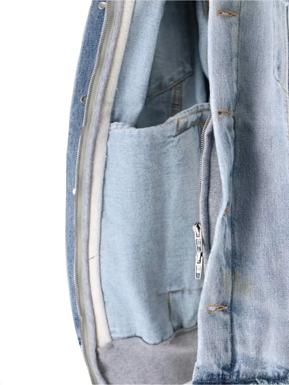 Balenciaga hooded denim jacket Blauw