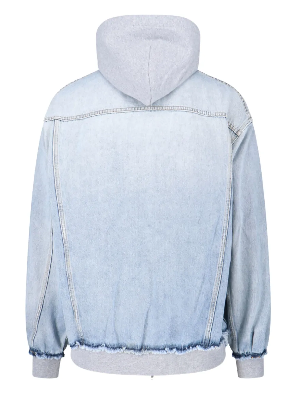Balenciaga hooded denim jacket Blauw