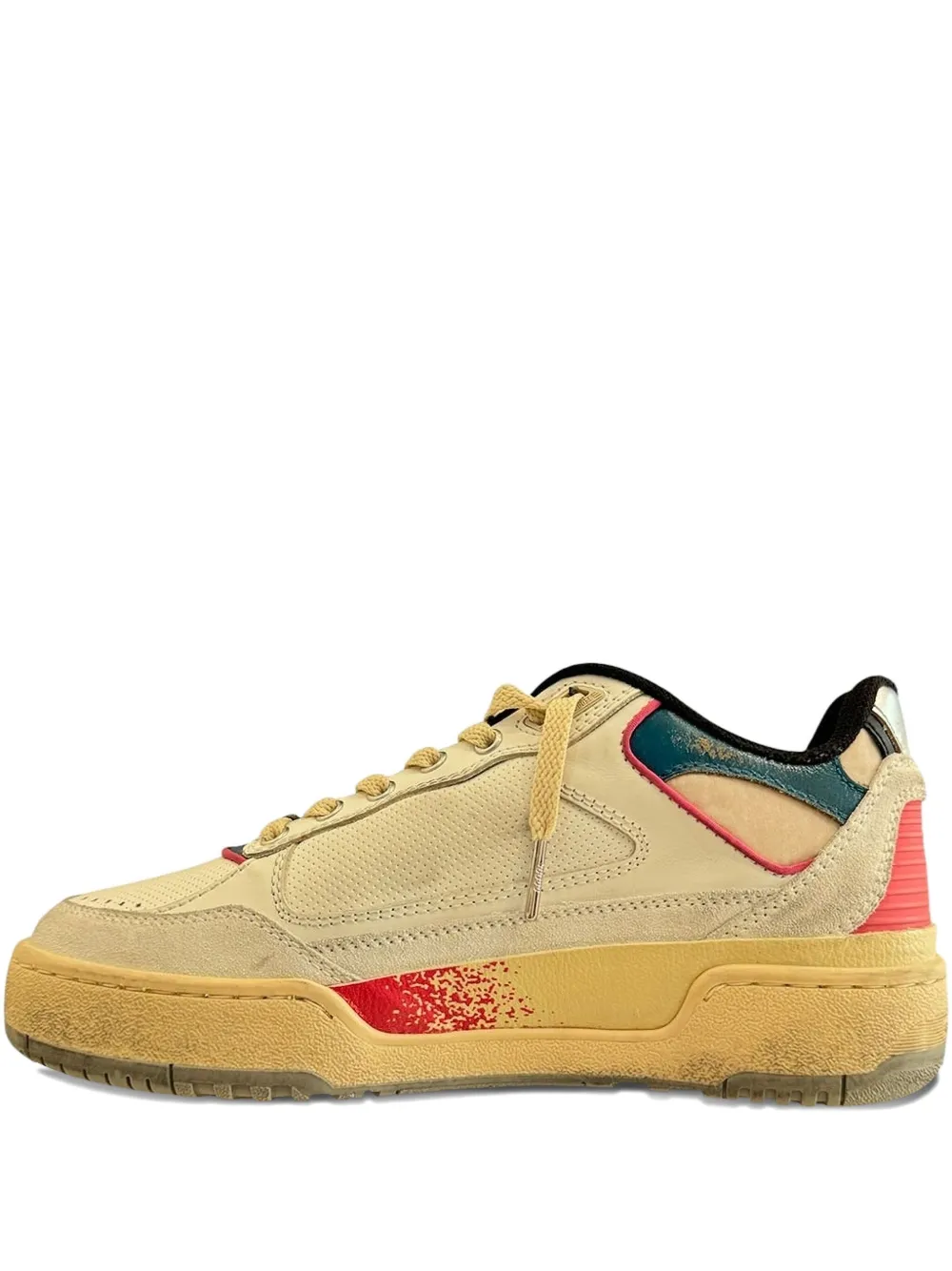 Golden Goose Forty2 star-patch leather sneakers Neutrals