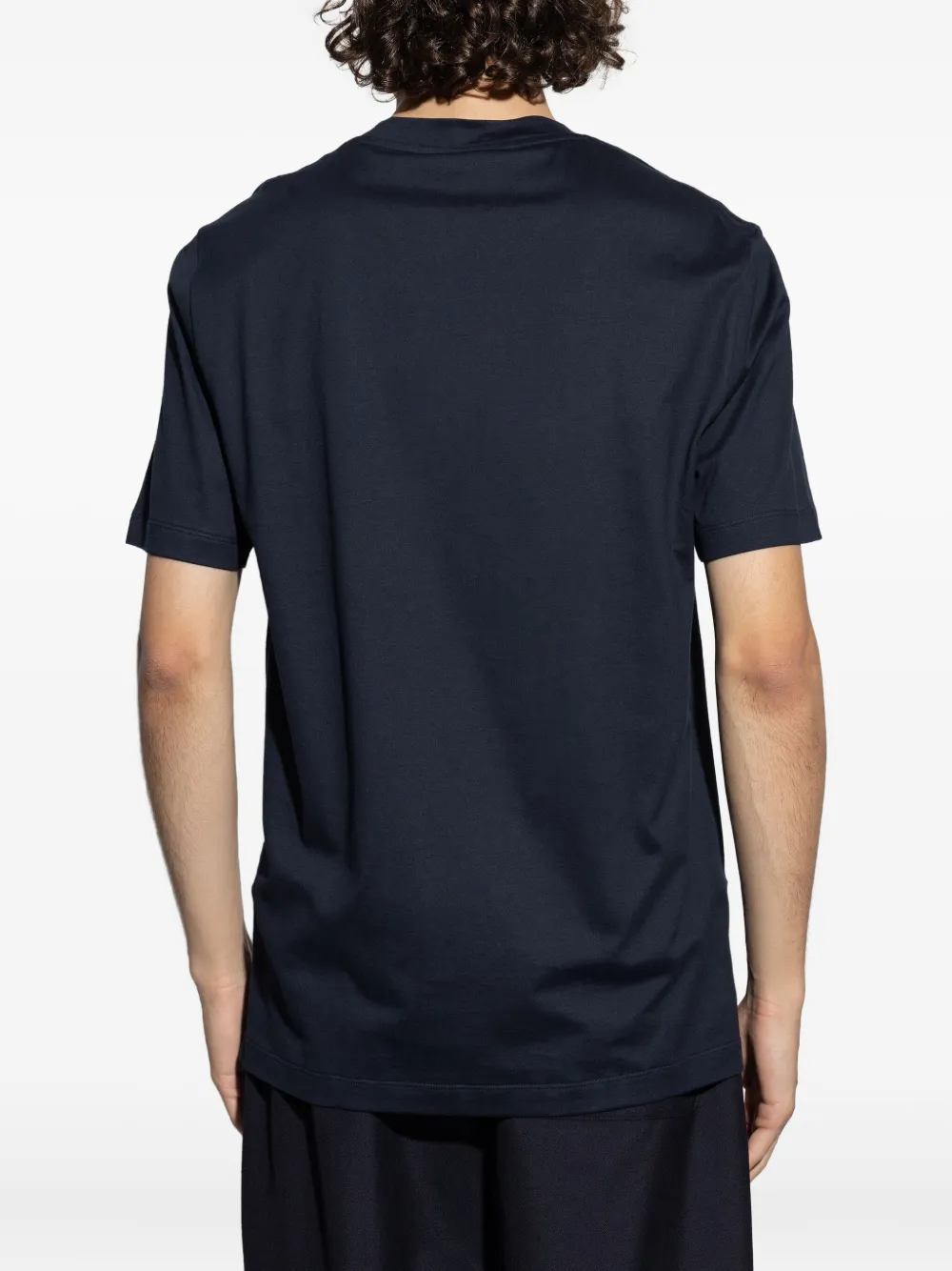 Brioni T-shirt met geborduurd logo Blauw